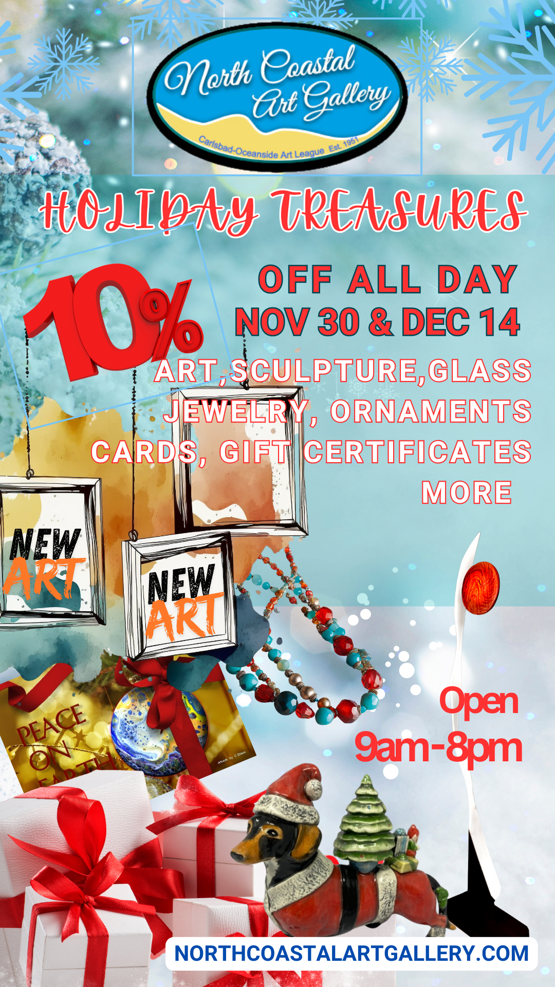 10% off sale at North Coastal Art Gallery